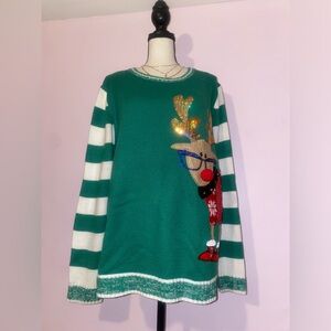 Rudolph Ugly Christmas Sweater women’s Size Large 12/14 (#bundle&save)
